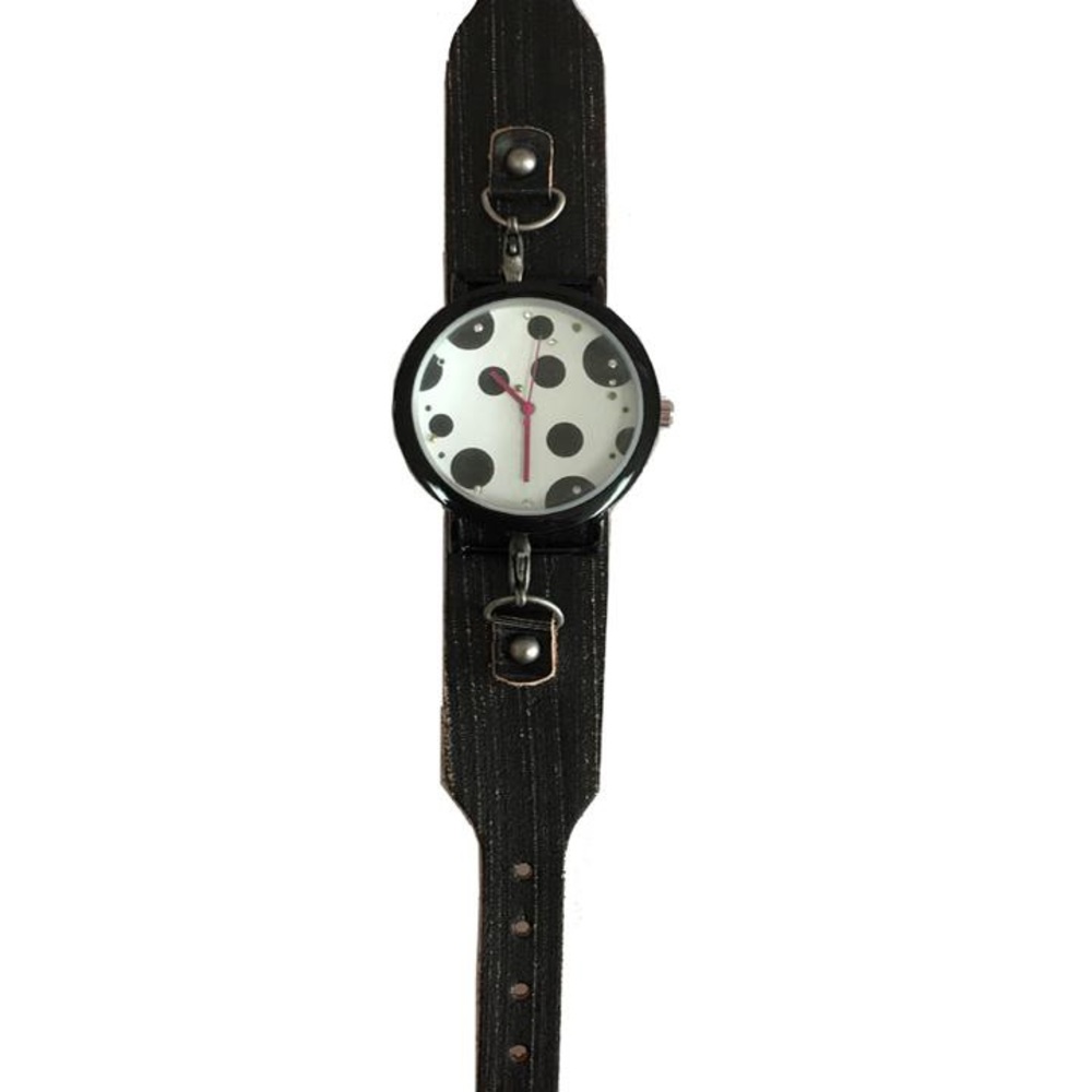 Watch with Leather Watchband